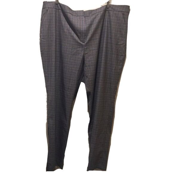 Halogen Plaid Trousers Pants Slacks Straight leg High Waisted 26 gray - Picture 6 of 6